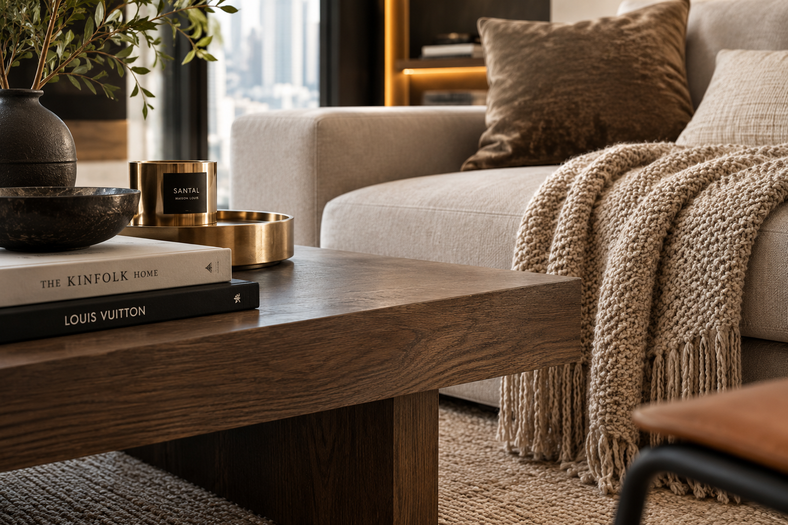 layered textures modern apartment decor