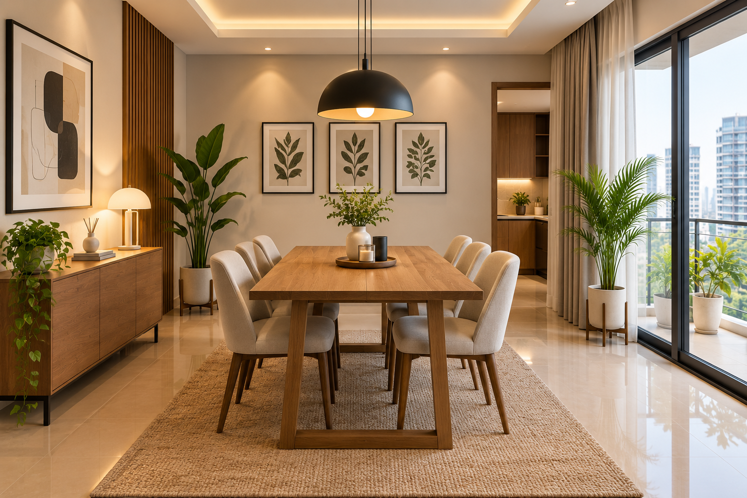 modern apartment dining area design