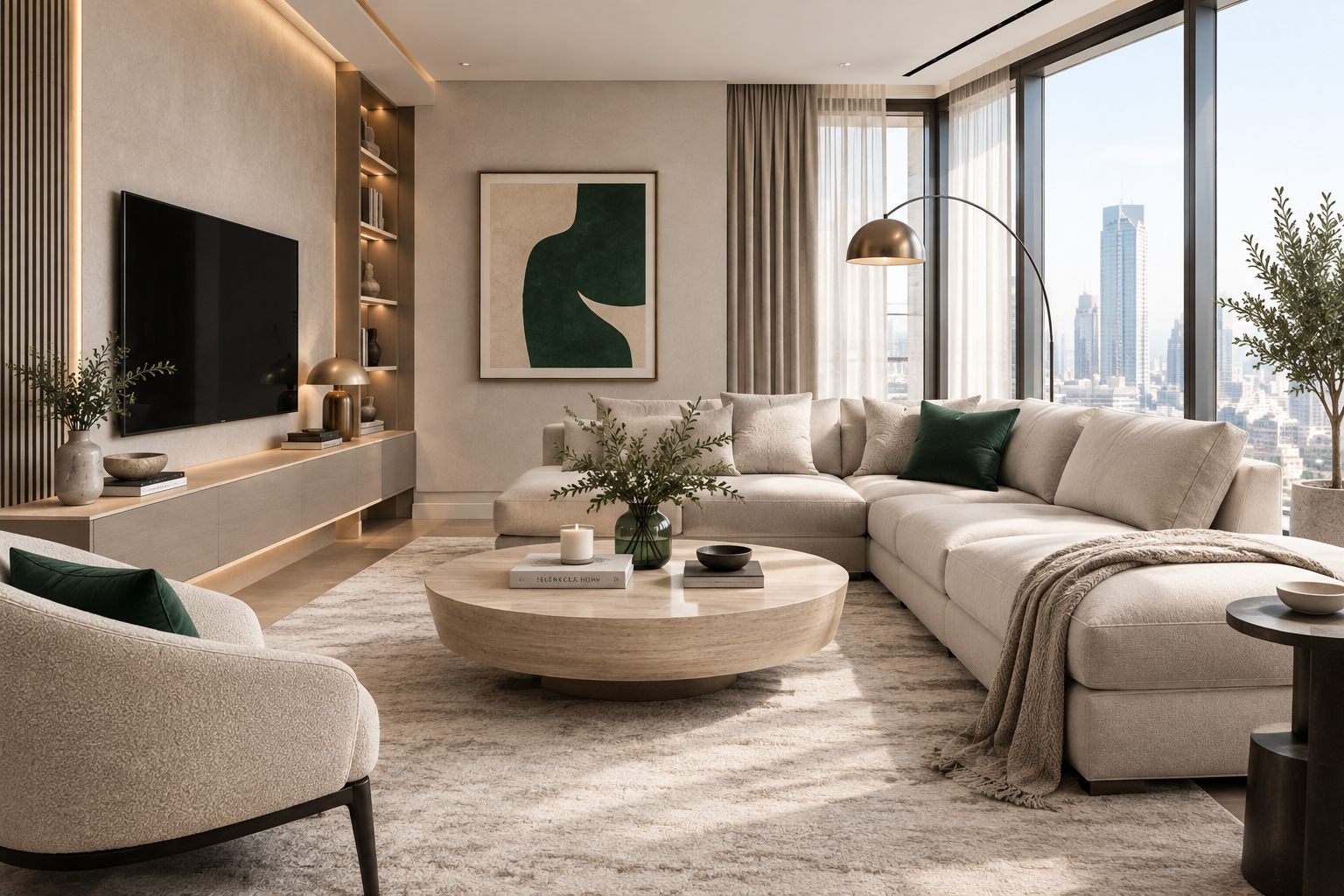 modern apartment neutral color palette